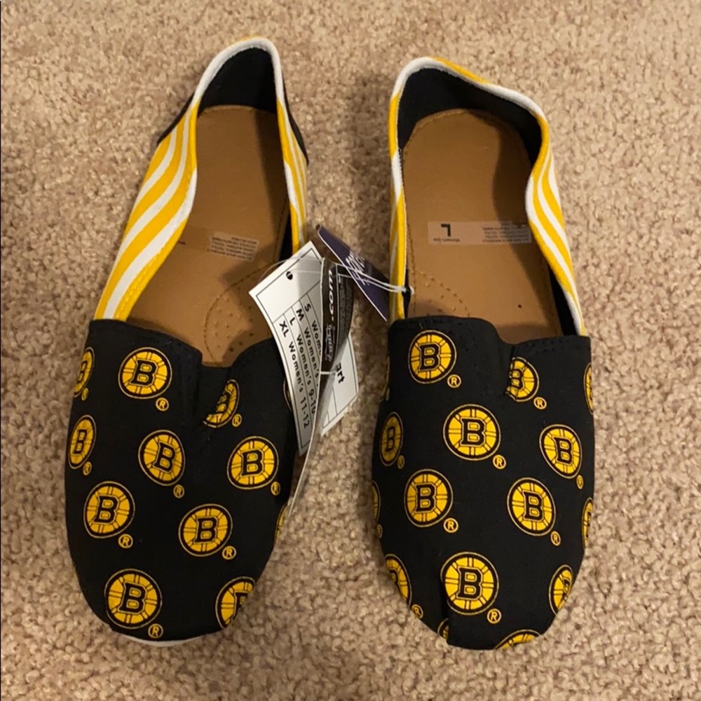 Boston bruins canvas shoes